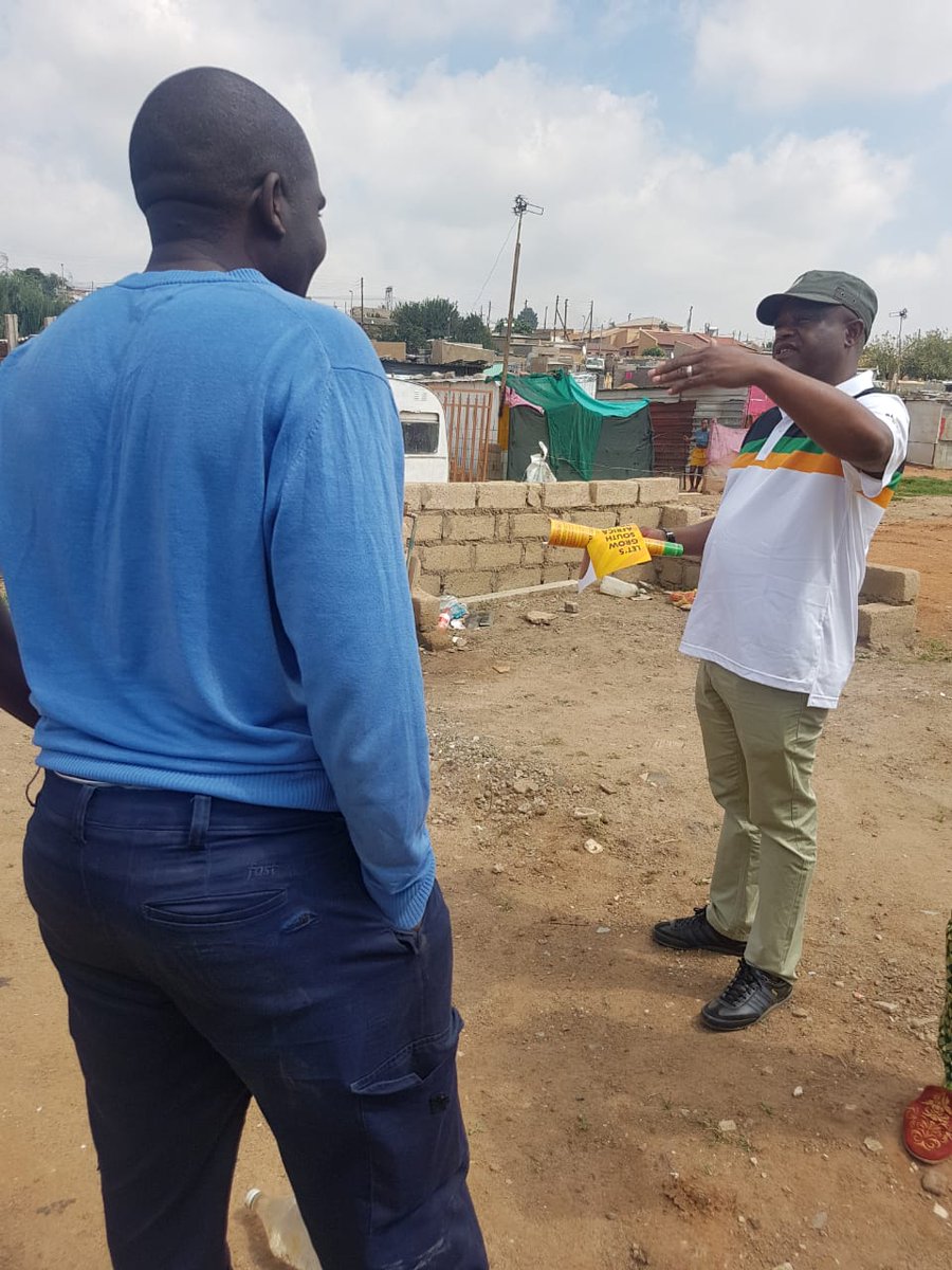 ANCCaucusCoJ's tweet photo. ANC Joburg at work. Councillors, together with the Regional Secretary Dada Morero, were out in Zone 15, Ward 111, engaging residents. #VoteANC #GrowSouthAFrica https://t.co/qd3arDB9ob