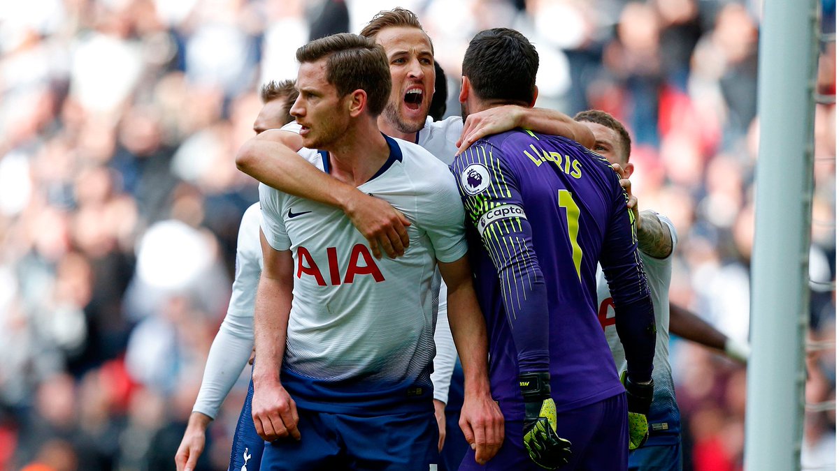 Our leaders step up. 

<a href="/HKane/">Harry Kane</a>: ⚽️
Hugo Lloris: ⛔️
<a href="/JanVertonghen/">Jan Vertonghen</a>: 💪 

#COYS ⚪️ #NorthLondonDerby