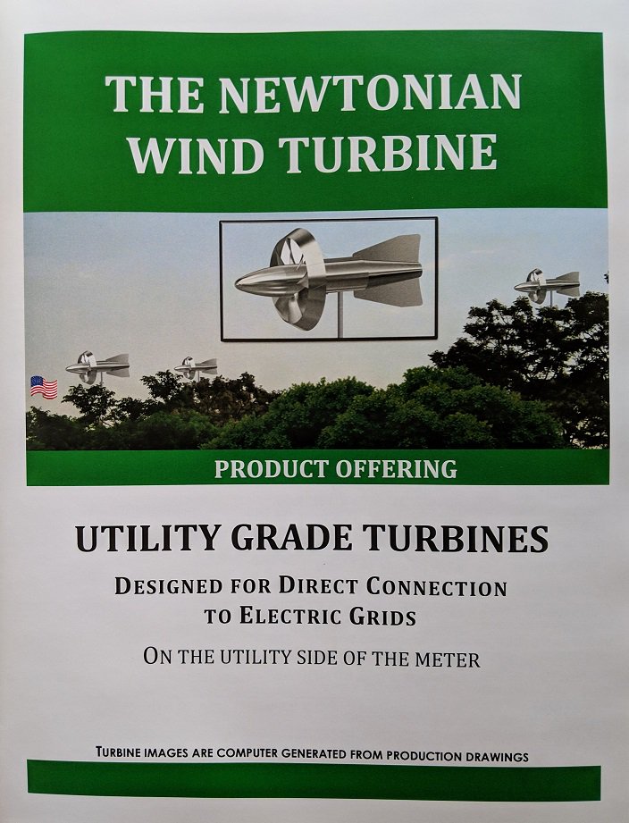 NewtonsWind's tweet image. Can you imagine a wind turbine which converts over 40% of the energy in the wind into useful electrical power with a wind spectrum from 8.8 MPH to over 100 MPH? We can. #WindPower