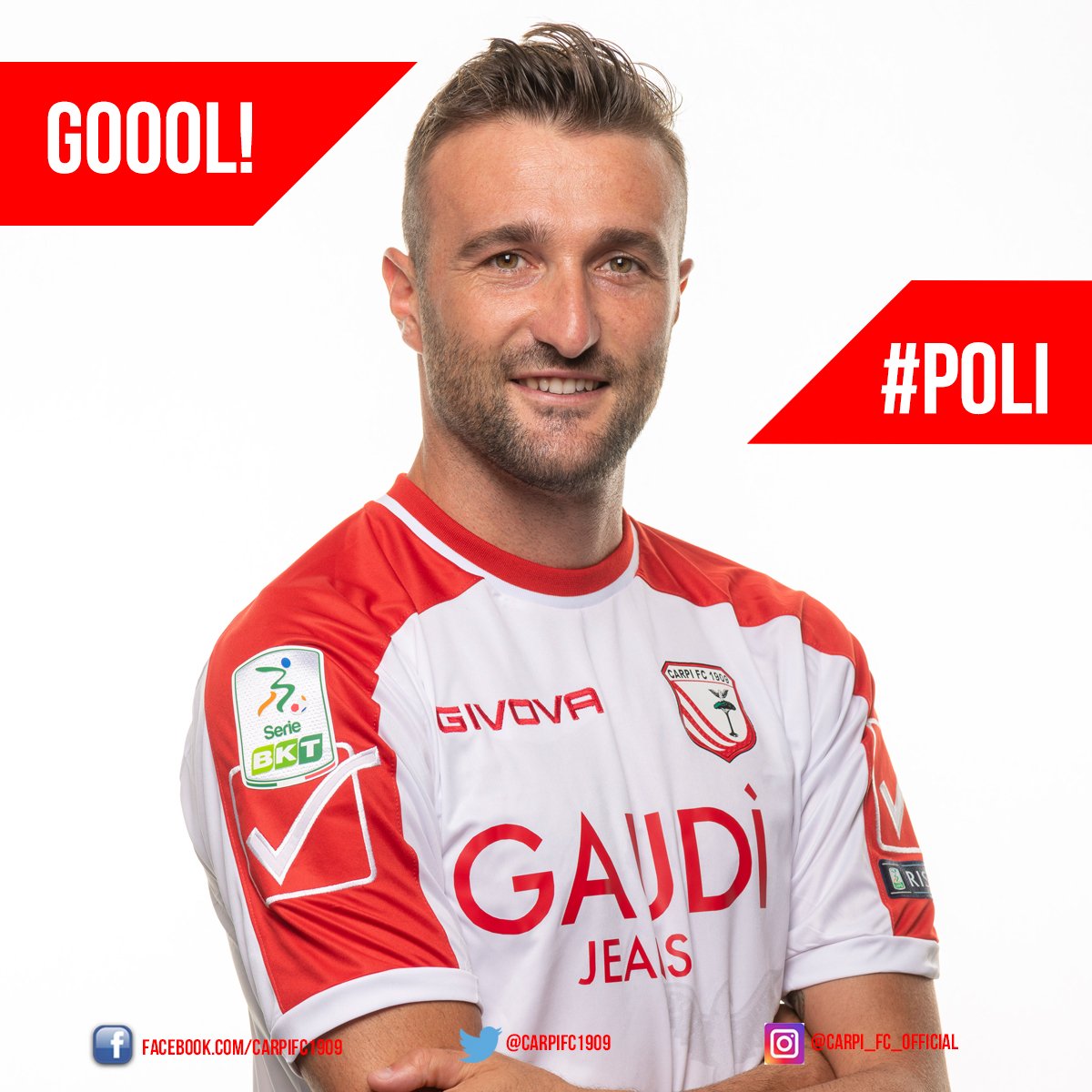 ac_carpi's tweet photo. ⏱️2⃣st
G⚽️⚽️⚽️⚽️⚽️⚽️L! CAPITAN #POLI DEVIA IN RETE UNA PUNIZIONE DI #JELENIC!
#CarpiAscoli 1⃣1⃣
#FORZACARPI ⚪️🔴
#CarAsc https://t.co/BX5vro9vC1