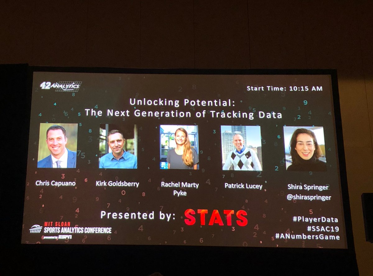 StatsPerform's tweet image. Starting shortly at MIT #SSAC19 #ANumbersGame #PlayerData