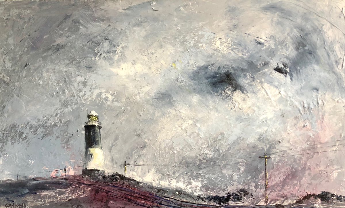 staithesartist's tweet image. A little bit of re working on Spurn Point Lighthouse. #spurnpoint #lighthouse #Yorkshire