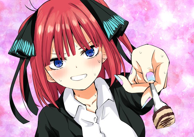 シマさんがTwitterに投稿した中野二乃(五等分の花嫁)のイラスト。