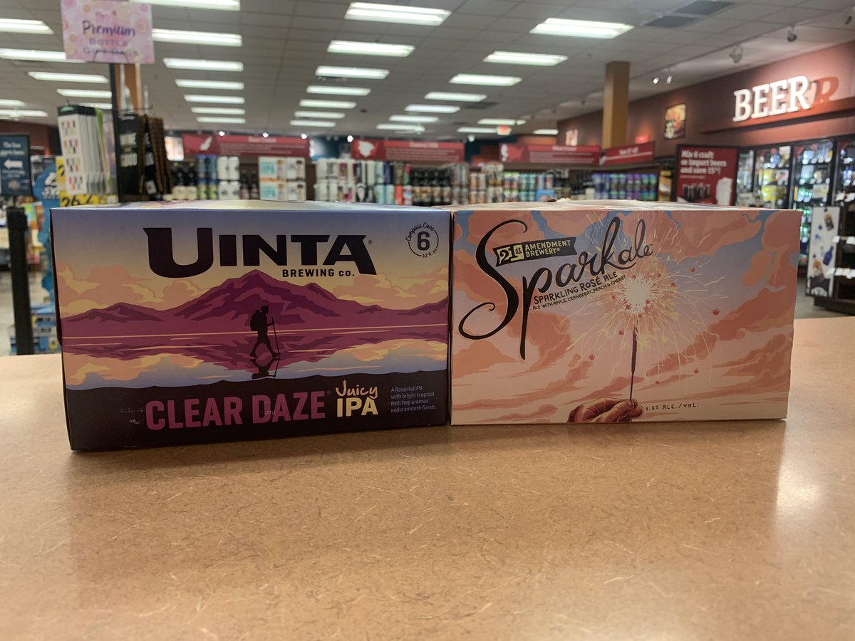 ABCBeerJamesM's tweet photo. A clear and crisp juicy ipa from @UintaBrewing and a rosè ale from @21stAmendment! Both amazing beers had them at the FDC beer expo and had to bring them in! #florida #abcfws #drinkcraft #utah #California #kissimmee https://t.co/6eeZz9vnSA