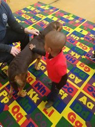 NewportNewsPD's tweet photo. The #NNPDK9Unit stopped by Watkins Early Childhood Center earlier this week for a K-9 demonstration. The students got to see the K9s show off their apprehension, tracking, and obedience skills and even got to meet and pet K9 PJ! It was a good day 🐾 https://t.co/PHazjT5hN2