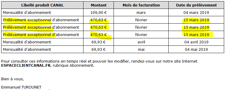 The_Jester_Fr's tweet photo. #Canal @InfoAbonneCanal @canalplus
Si vous ne me contactez pas d'ici le début de soirée, ça va barder sec. Croyez moi. Plus de 1400€ de prélèvements exceptionnels programmés.
Vous délirez ? https://t.co/pqc2KzWYk3