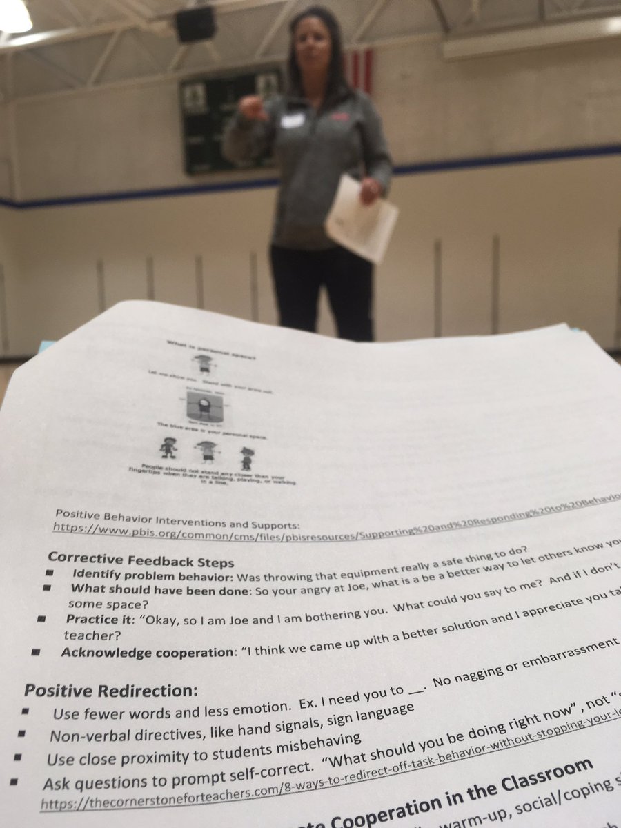 MsHubbard_PE's tweet photo. Session 2: Teaching Students with Emotional Impairments. Thank you to Delia Powell and Amanda Hrutka for your incredible knowledge!  #SHAPEMISE4 #FireUpForPhysEd https://t.co/tu3Leq923p