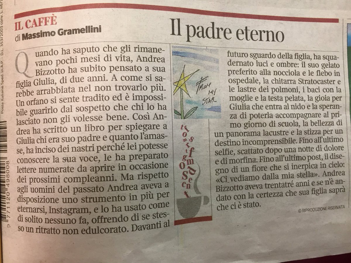 FParisella's tweet photo. Un #caffè da non perdere per riflettere sulle cose importanti #AndreaBizzotto @MaxGramel @Corriere https://t.co/NCvWyBC2v0
