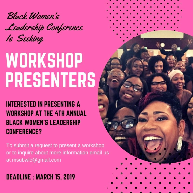 MSUBWLC's tweet image. Still interested in being a presenter at our upcoming conference? Shoot us an email!