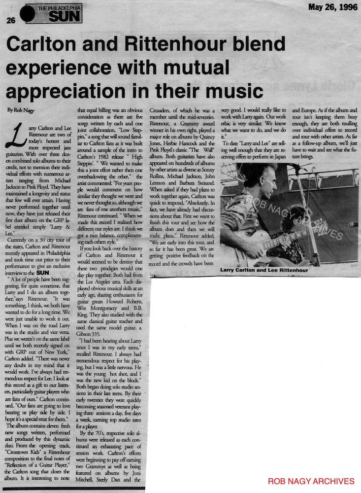 Happy birthday to guitar great Larry Carlton. Rob Nagy Archives    