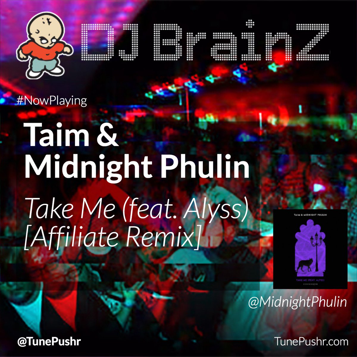 #NowPlaying -  Taim &amp; <a href="/MidnightPhulin/">Midnight Phulin</a> - Take Me (feat. Alyss) [Affiliate Remix] - Live on <a href="/SubFM/">Sub FM</a> tv.sub.fm #Garage #Bass