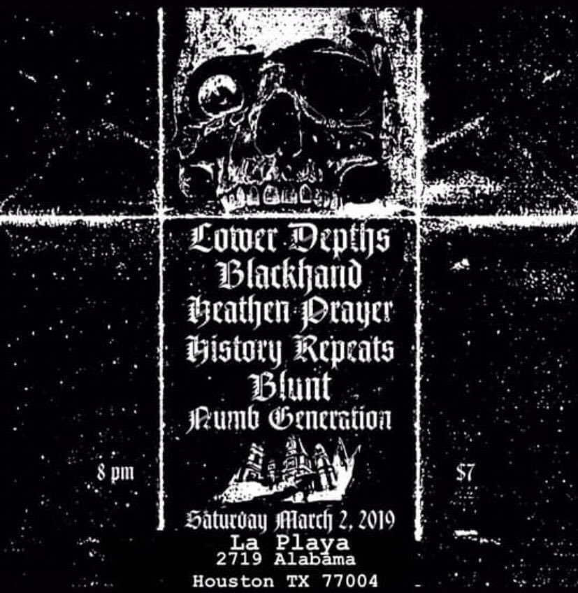 No set times first band at 8