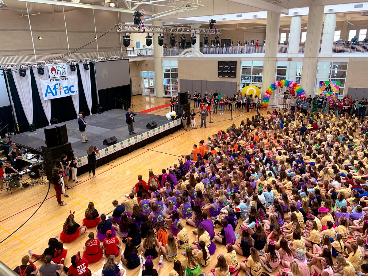An awesome kickoff to the 2019 USC Dance Marathon. USC students getting ready to dance for 14-hours with the goal of raising $1.19 MILLION for the kids served by Prisma Health Children’s Hospital-Midlands!  So proud of my fellow Gamecocks!! <a href="/USCDM/">USC Dance Marathon</a> #WePromise #PrismaHealth
