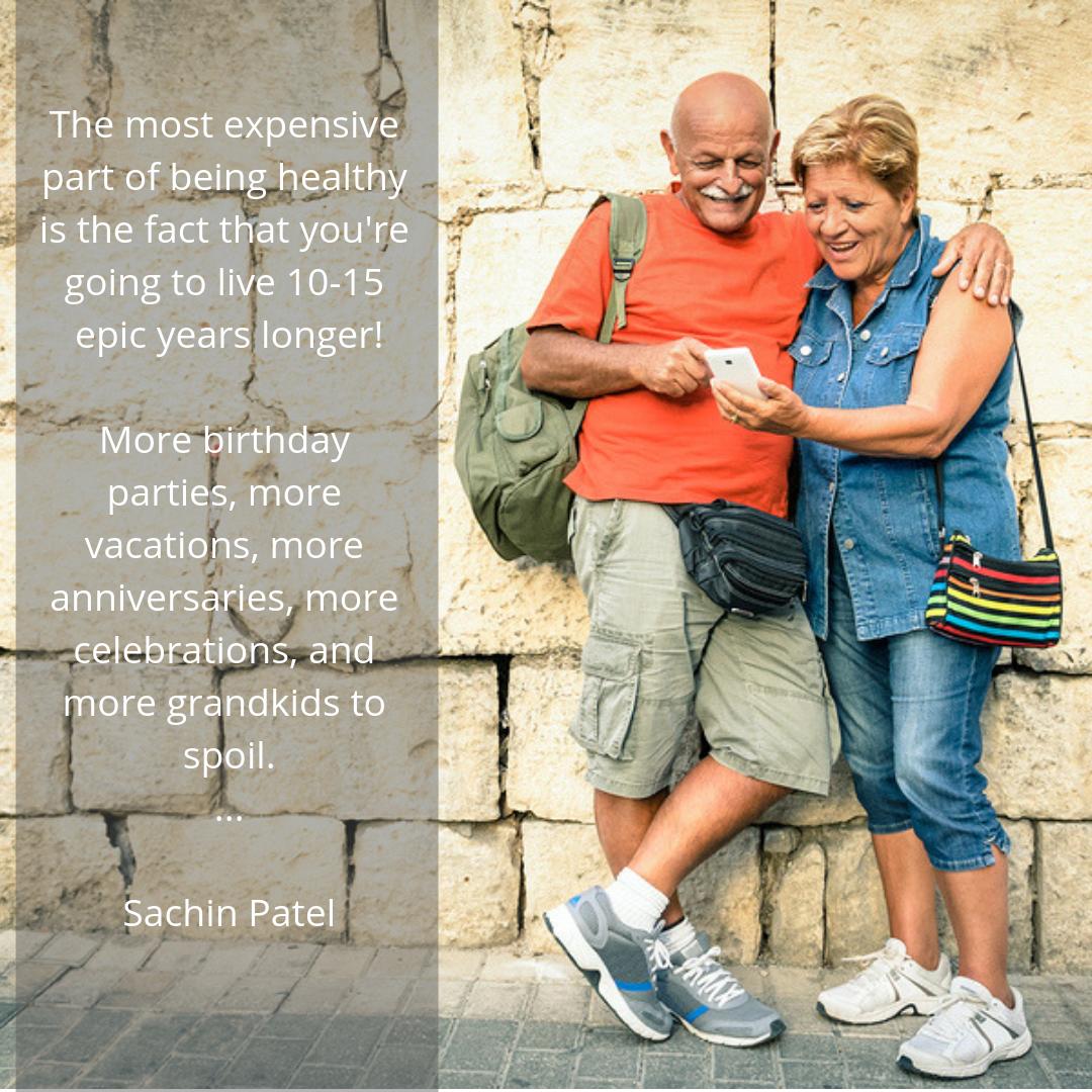 becomeproof's tweet photo. The most expensive part of being #healthy is the fact that you're going to live 10-15 epic years longer!
More birthday parties, more vacations, more anniversaries, more celebrations, and more grandkids to spoil.
#becomeproof https://t.co/rsof9DbEwQ