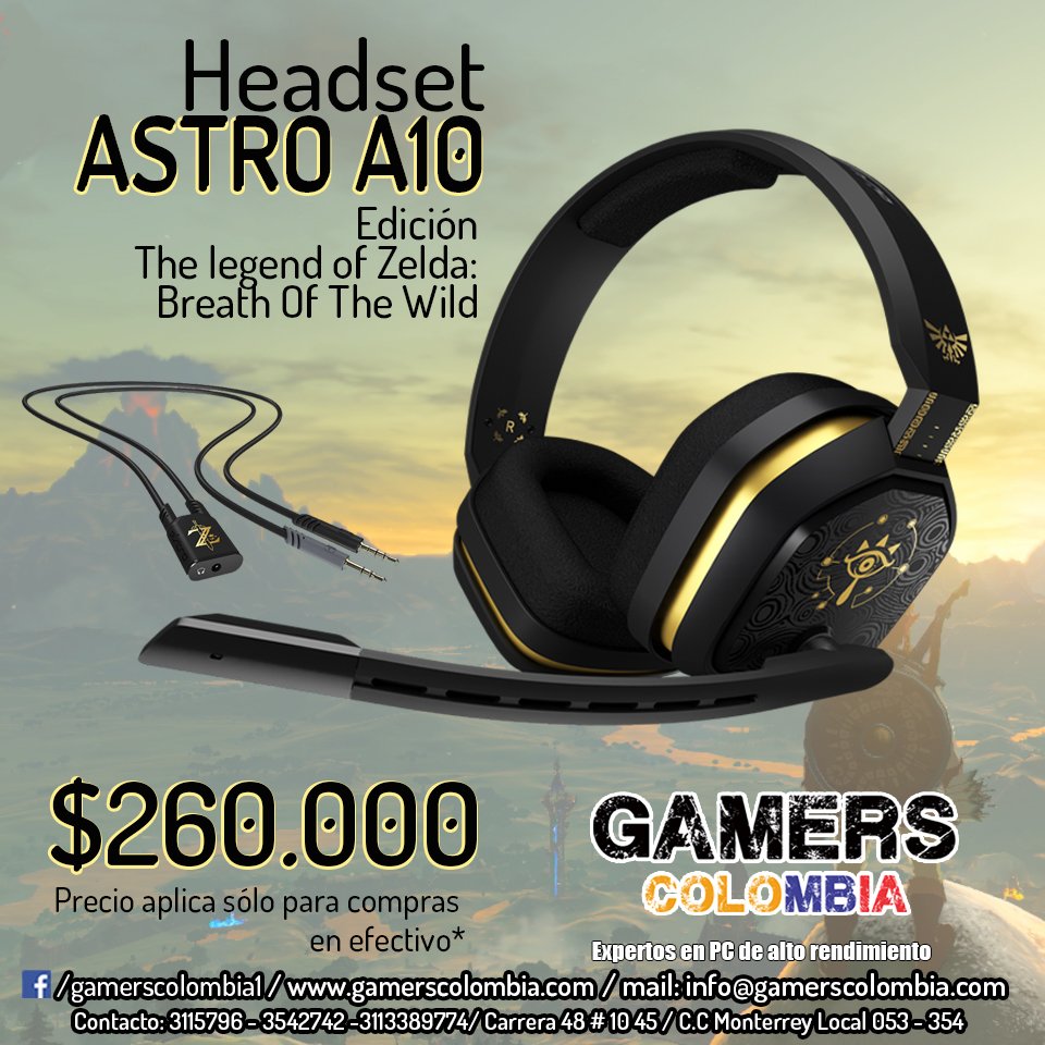 Gamers Colombia Dispoibles Ya Headset Astro A10 Edicion The Legend Of Zelda Breath Of The Wild Astro Logitech Headset Gamerscolombia T Co Adghinw2sc