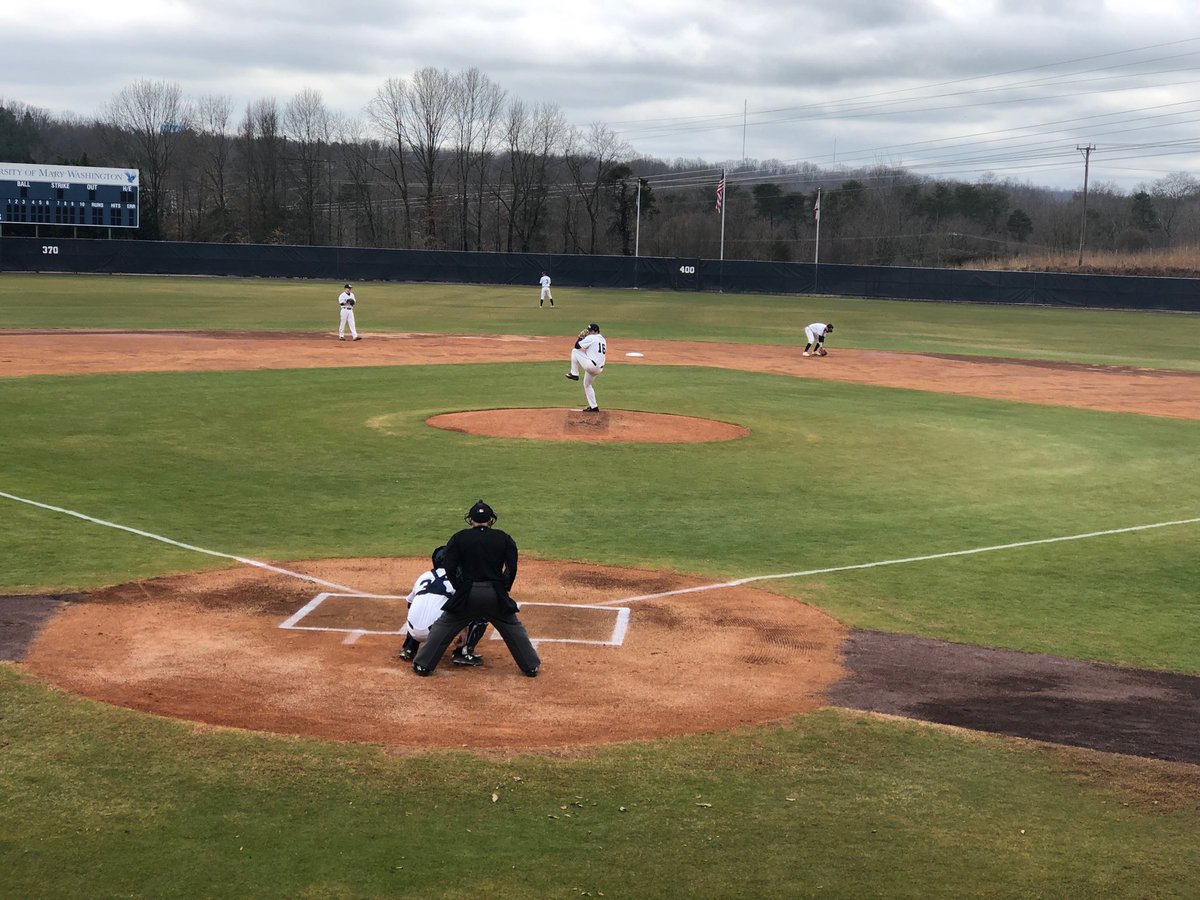 ⁦<a href="/UMWBaseball/">UMW Baseball</a>⁩ game 1 #16 Robert Cross on the mound to start for the eagles