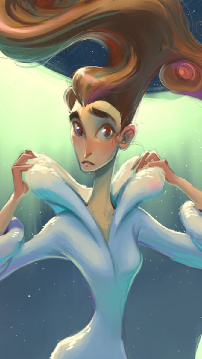 ocraie's tweet photo. Just finished my contribution to the cartoon saloon #drawthisinyourstyle challenge for February! This is my reimagination of Bronagh from Song of the Sea🌊 https://t.co/mOsY1molBa