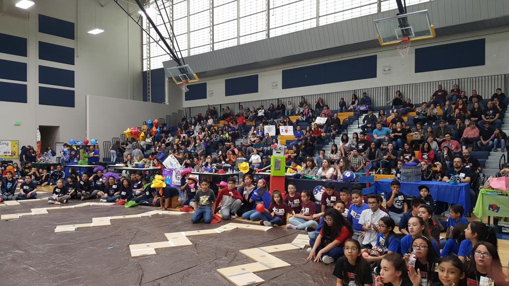 The District hosting the Elementary Robotics Tournament! Our future scientists at work!