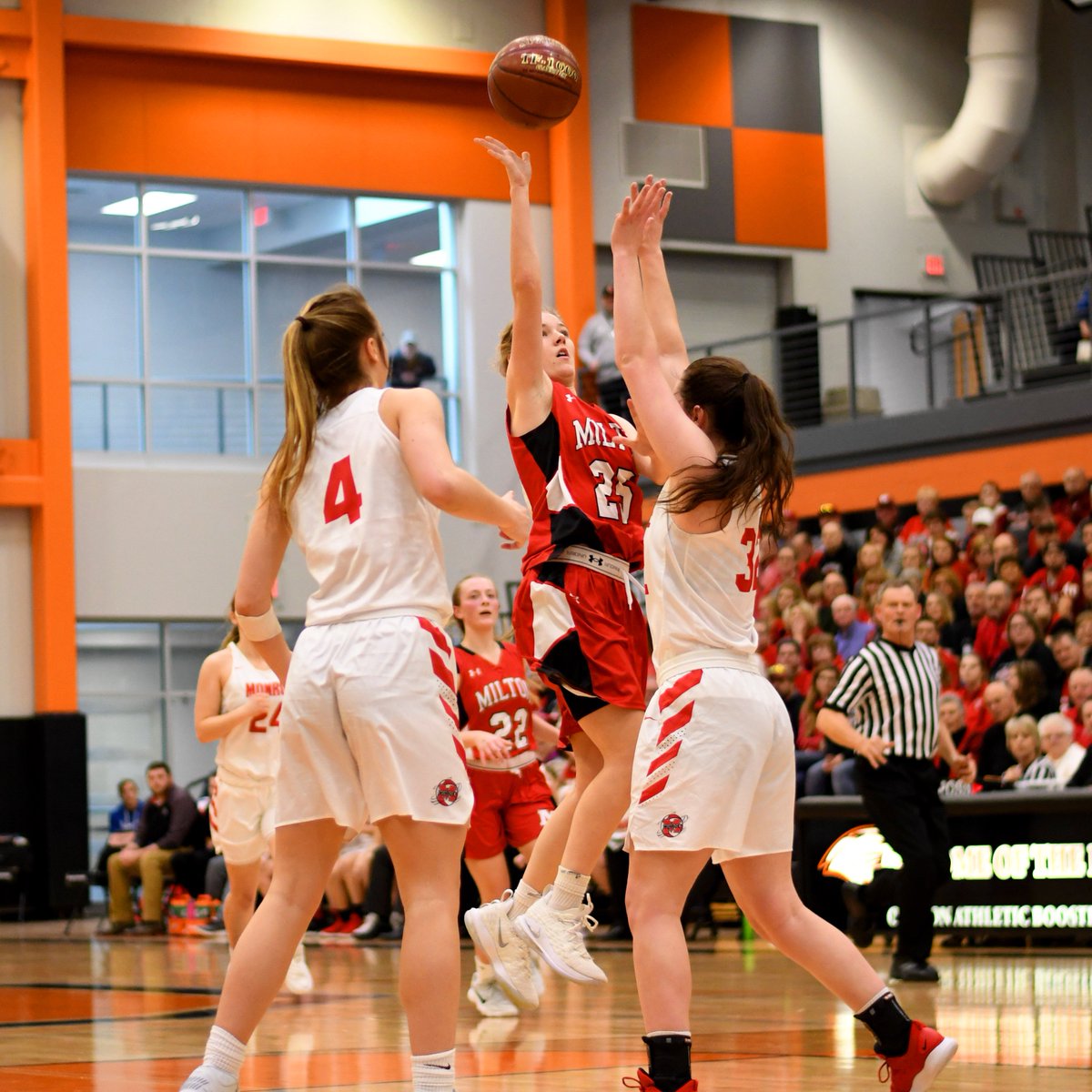 SchDistofMilton's tweet photo. We are so proud of the girls leaving it all on the court against the state-ranked Cheesemakers! Great season Red Hawks! https://t.co/jKVwuraDhA