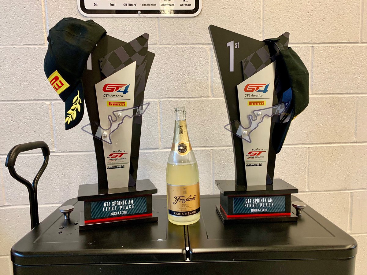 AndrettiIndy's tweet photo. Now that’s a way to kick off the season! P1 for @JarettAndretti  and Karl Thompson in our debut #GT4America race!! Congrats guys!!

#AllAndretti https://t.co/y6tat3NUPl