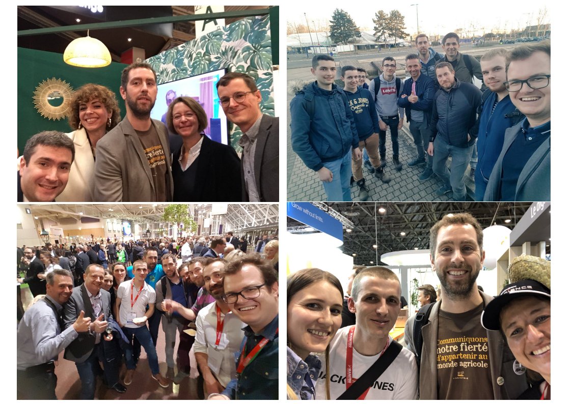 Comment résumer une semaine au #SIA2019 et au #SIMA2019 en 4⃣ photos ?
Que des super moments d'échanges !
Merci à tous ! et même à ceux que j'ai oublié...😉
@Fragritwittos @FdeRugy @agriculteuraujo @gilles_vk @d_forge @manitou @zugajc @ELEPHANTVERT