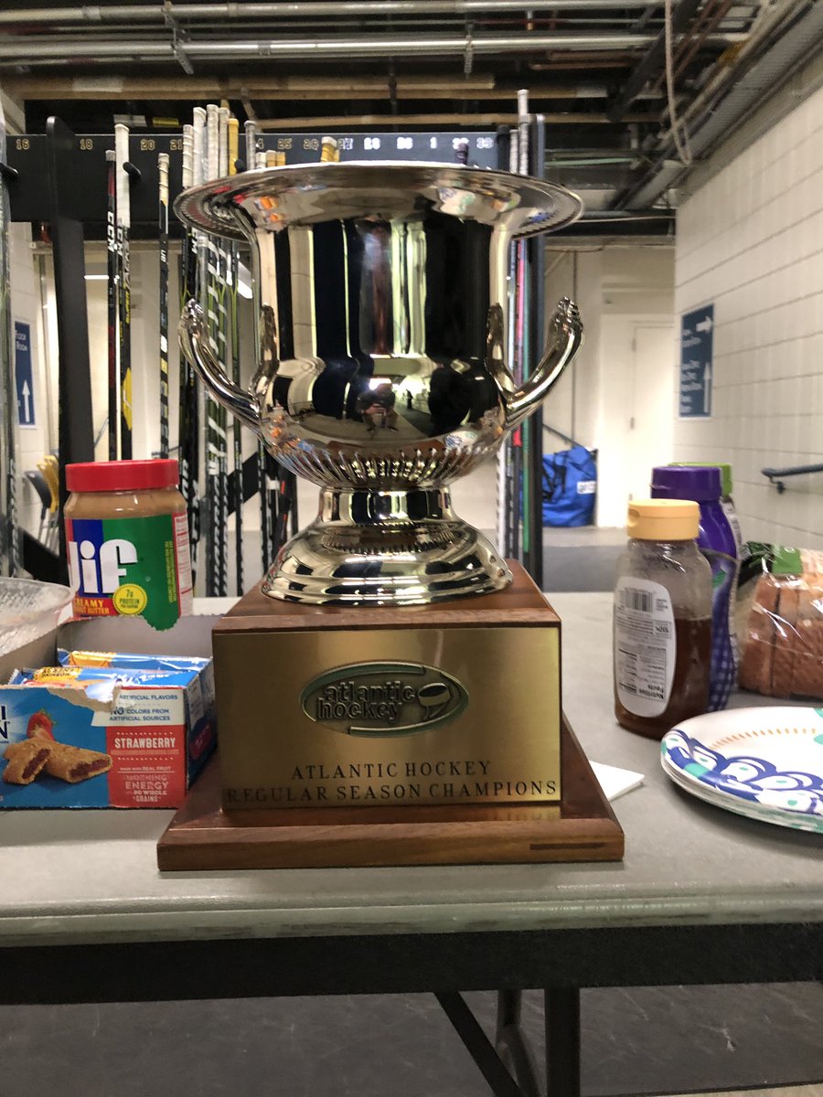 mlavs27's tweet photo. Congratulations to @AIC_Hockey for winning the regular season championship!!!! #AICommitted #OneHiveOneFamily #atlantichockey #champions https://t.co/7uPE6f3I1j