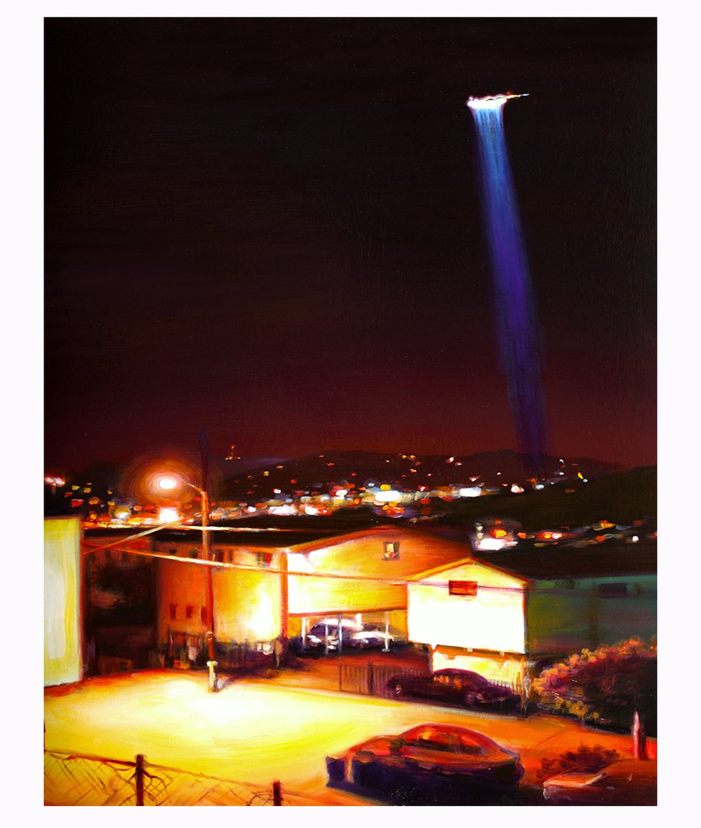 Saber's tweet photo. These are oil paintings 2008 from front door view in #echoparque each one has a story or something that happened. Insane period in my life. https://t.co/lulWjHq5YE