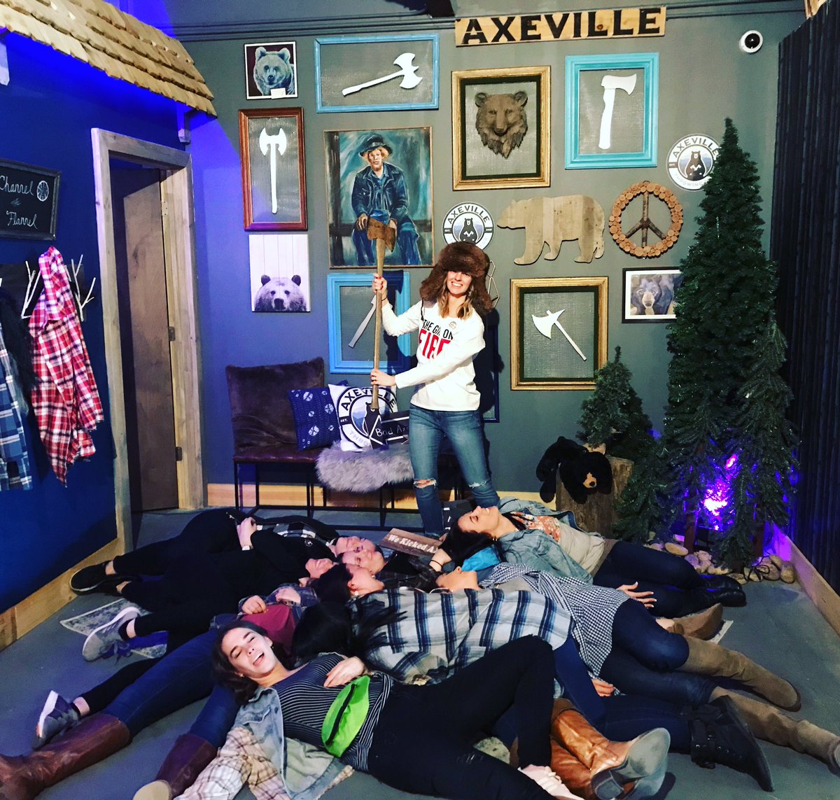 The bride-to-be slayed today!  Congrats Kelly and Noah. #almostopen #soclose #axevillethrowingclub