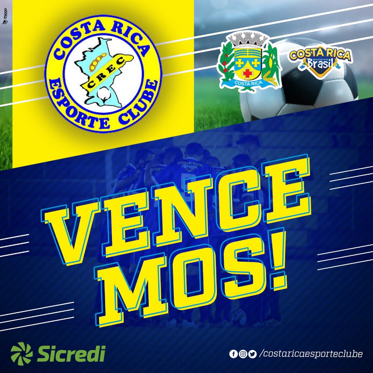 Fim de jogo! 
Vencemos a equipe do Aquidauana por 1x0 com gol de Müller. 

#CobradoNorte #CREC #CostaRica