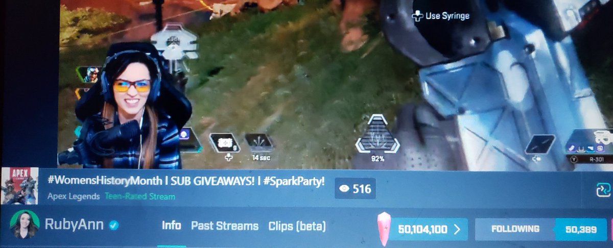 arthemera's tweet photo. It was a day for 5s with @rubyann202 on @WatchMixer yesterday, over 500 viewers, hitting that 50 Mil Spark goal, and hitting that 50k follower mark. May be newer to her mod crew, but still proud to be a #MixerMod for her and many, to watch these moments happen!! https://t.co/bp98CEVeRi