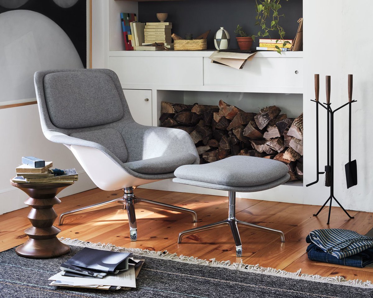 If all boots fit like the ski-boot inspired Striad Lounge Chair—which offers support that never lets you down—we’d all be hitting those double black diamonds. #HMatHome bddy.me/2XBEqoL