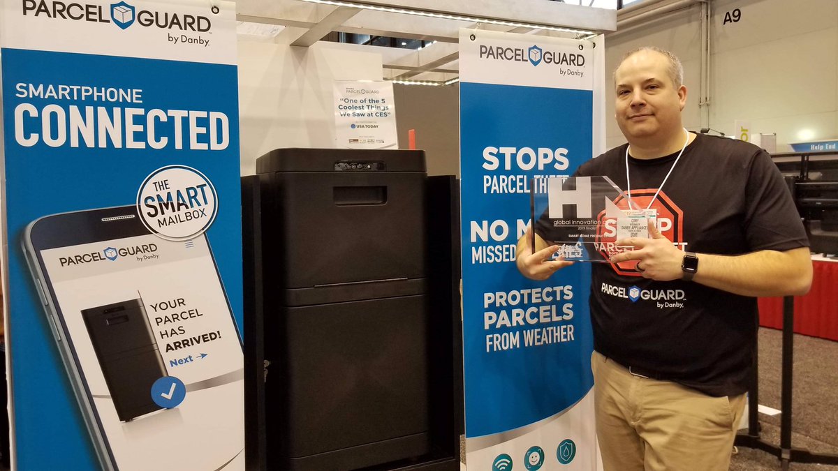 DanbyAppliance's tweet photo. Day 1 at the IHA International Home + Housewares Show is well under way. Come by booth L11135 and check out our new Danby Parcel Guard - and the shiny new plaque that goes along with it.
#thesmartmailbox #ihhs2019 #IHAsmarthome #DoTheRightThing @HousewaresShow https://t.co/7zOPPq6kZf