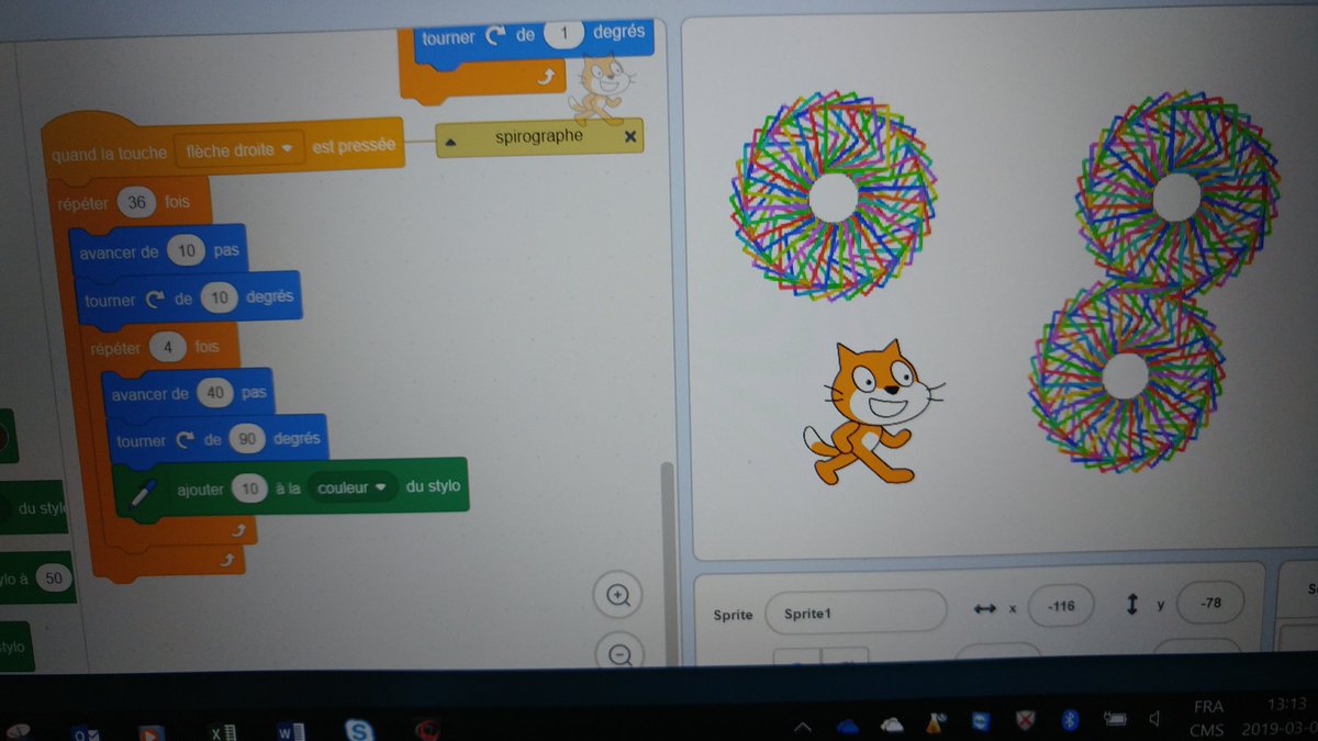 LindaLove62's tweet photo. Ahhh! La version moderne de mon spirographe. Et sans que mon stylo déraille ! Tellement fière de ma création! #CoderCreerEduquer. #CodeCan. #Brampton https://t.co/7S2Xbukp1j