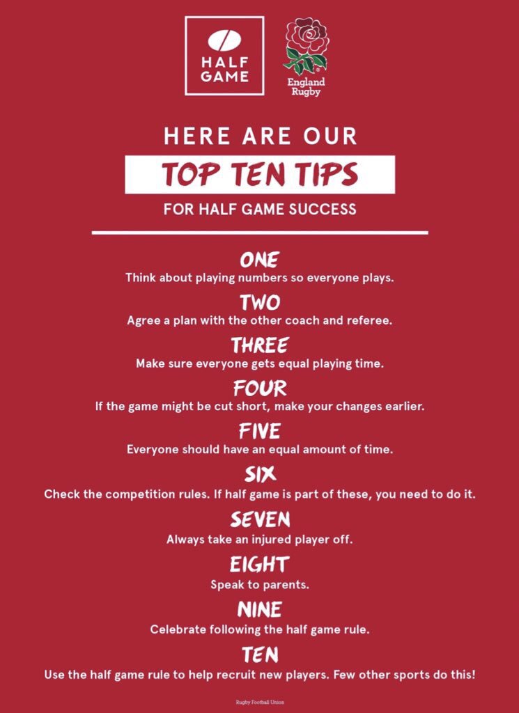 Take a look at these #top10tips in preparation for tomorrow’s #agegrade games! Enjoy, have fun 👍🏼❤️🏉