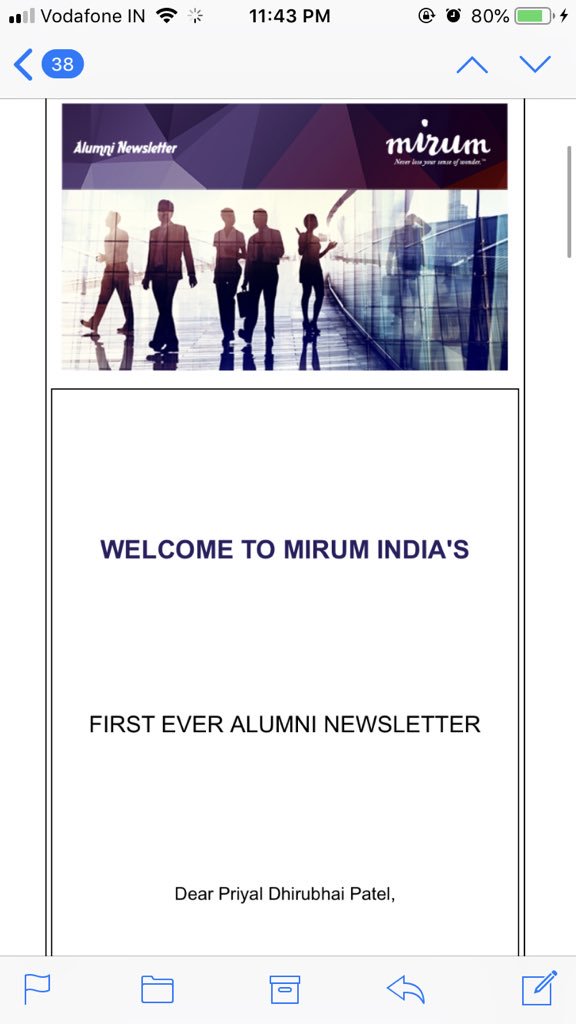 squaarepaants's tweet photo. This email brings back so many memories wrapped into excitement, learnings, happy tears, excel sheets (haha) &amp; more. My first ever job! Have so many first-evers associated; including my first ever manager/ bestest guide I could ever get - @She__Spy. Thank you, @Mirum_In. 
@sm63 https://t.co/7EZLr0zhn9