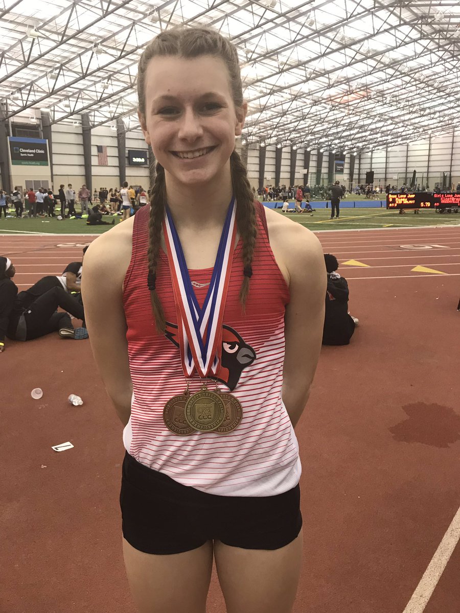 Congratulations 
Paige Floriea
3rd place in the 200M 
3rd place in in 60M 
1st place in the Long Jump 🏅🏅🏅
at The State Indoor Track Meet! #Whatif #OnceACard #Proud