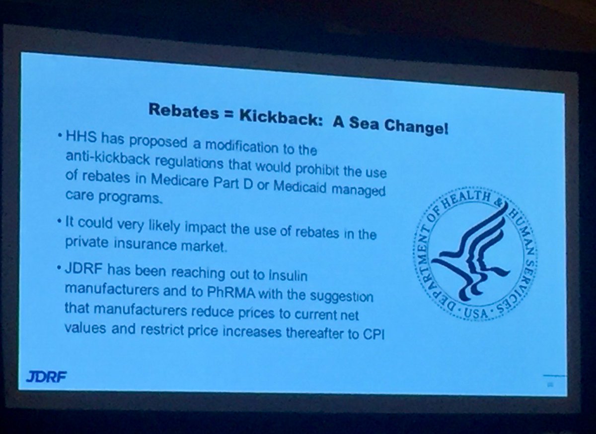 MiriamETucker's tweet photo. Hope for reducing #insulin prices? #JDRFSummit #type1diabetes https://t.co/ANaw2iBHPL