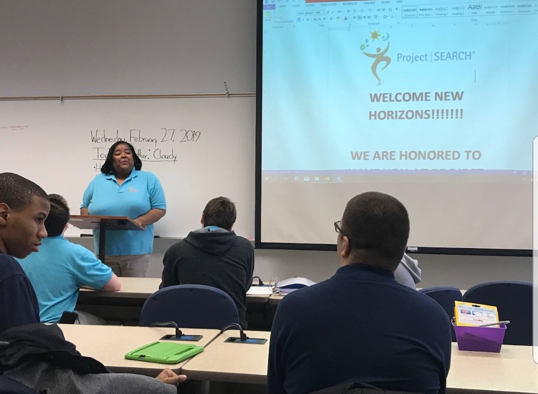 Akayew3's tweet photo. Students visited Project SEARCH, where they heard presentations by Project SEARCH Interns, Project SEARCH staff, visited various jobsites, and learned about taking "My Fair Share." #Transition #PreparingOurStudents #GoingBoldly #NothingIsImpossible💙 @NHREC_CFA_NA https://t.co/tZuXNsgWnG