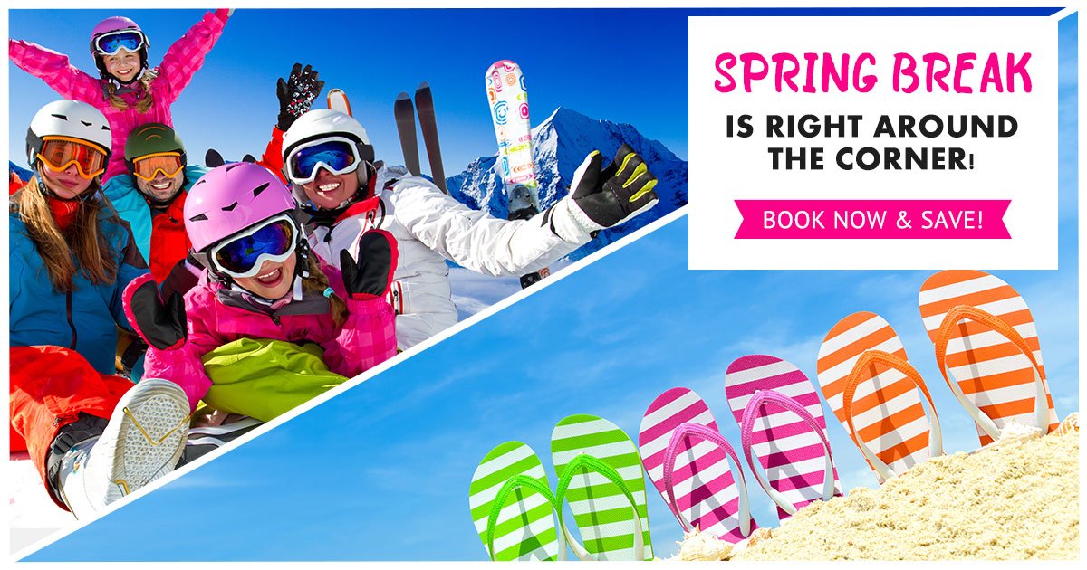 GOjoinGO's tweet photo. Whether you prefer sand or snow, either will be a week with no alarms &amp; no schedule. Just FUN! Hotels for Spring Break are booking up quickly! Plan your vacation now through GOjoinGO and you can still save up to 75%. Join Now! https://t.co/Iob8dXnG5i #Travel #SPRINGBREAK https://t.co/9KPbPyy9JN