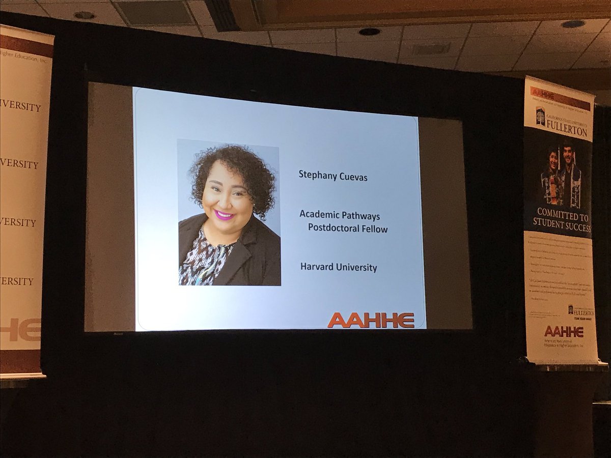 AAHHEorg's tweet photo. Congratulations to Dra. Stephany Cuevas, the second place winner of the @AAHHEorg Outstanding Dissertation Award! #AAHHE19 https://t.co/WqBV4FKEjZ