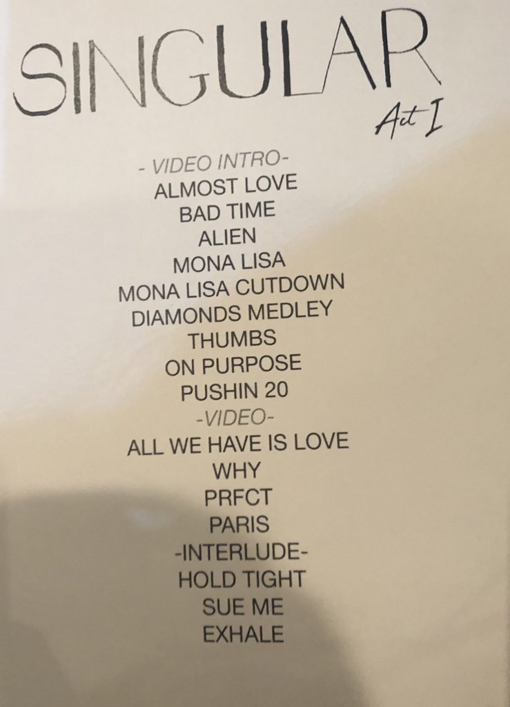 Sabrina Carpenterサイン入り　セトリリスト Sabrina Carpenter Signed Singular Act 1 Setlist Poster Autographed