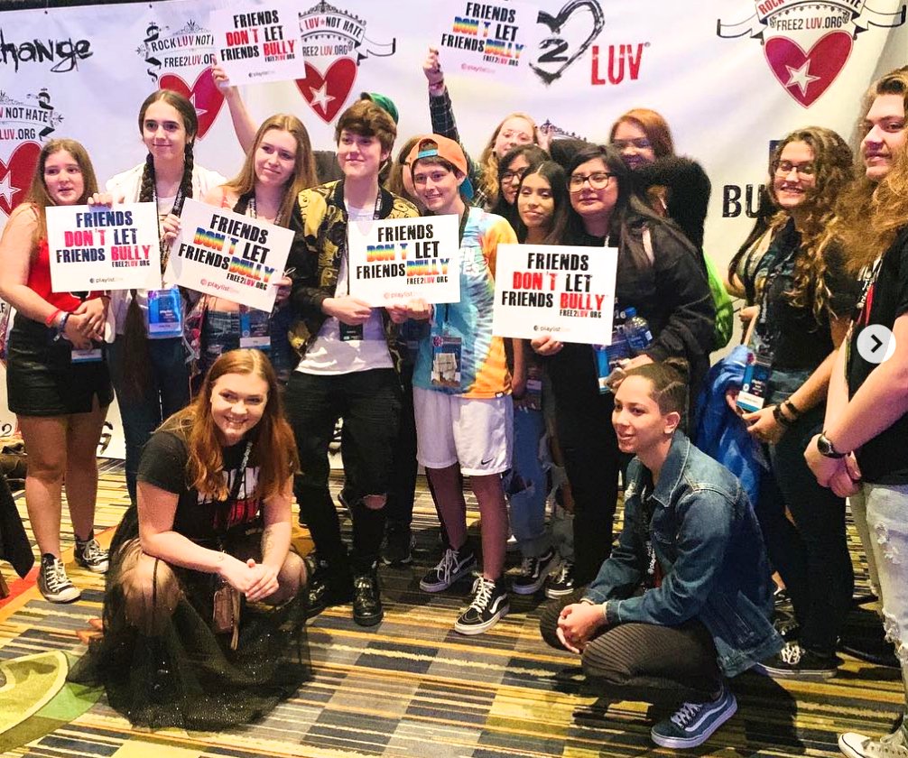FREE_2_LUV's tweet photo. If you're in the @PlaylistLive house, we want to meet you! Come by our booth, meet celebs, Ambassadors, and ROCK LUV with us! Be a #GameChanger! ❣️🖤❣️ #playlistlive https://t.co/3beiVfFoD6