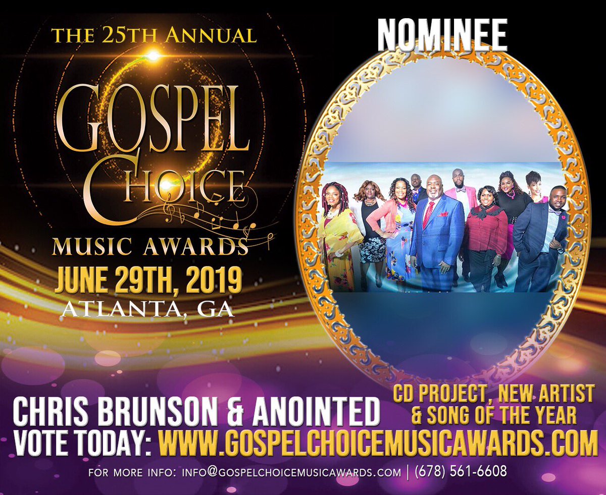 broken4greatnes's tweet image. was VOTING HAS BEGUN and ends on April 10, 2019. 
➡️How to vote:go to gospelchoicemusicawards.com, click on the VOTE tabs... 
Select the desired category and the voting poll will open to cast your
vote.  
1) CD Project Of The Year
2) New Artist Of The Year
3) Song Of The Year
