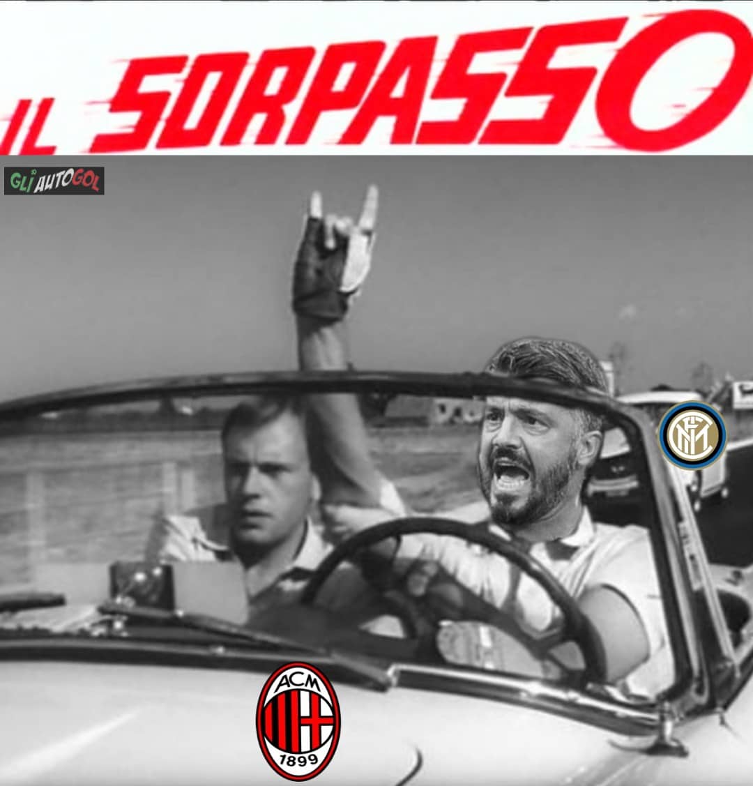 GliAutogol's tweet image. Il #Sorpasso 
Il nuovo film di Gennaro #Gattuso in uscita questo weekend 
#MilanSassuolo #classifica #inter