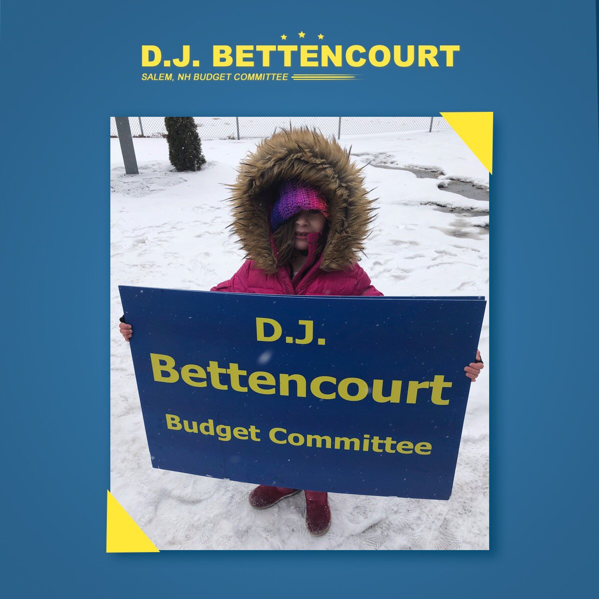 Had the best response I’ve ever had sign waiving at the Salem Transfer Station this morning. I think it had something to do with my campaign manager joining me! #BudgetCommittee #SalemNH #NHPolitics