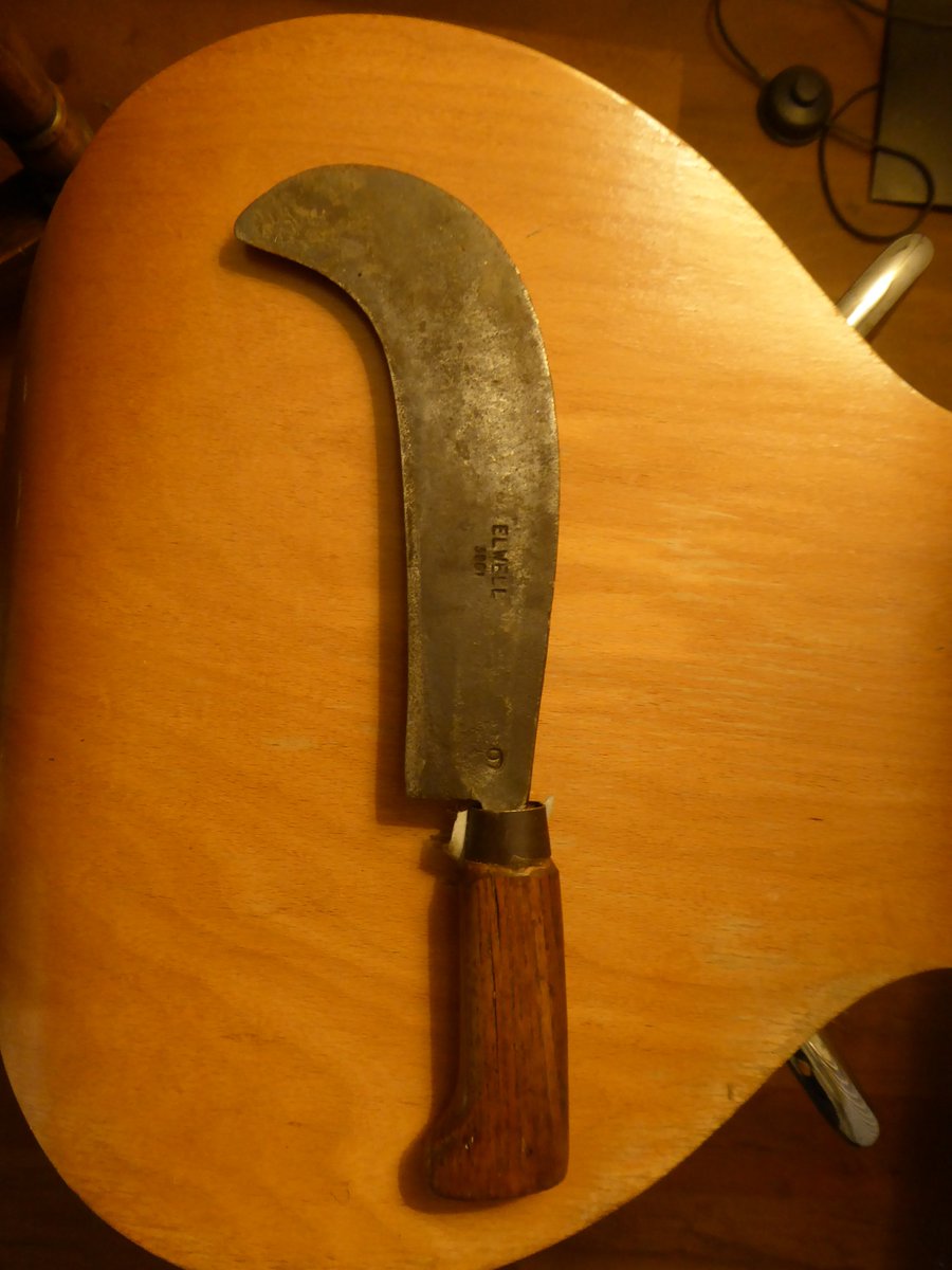 The billhook is the traditional tool for hedge laying. I'd always thought of them as a traditional British tool. But then I visited Pompeii in December, and lo and behold... That's the 2000-year-old billhook on the left, my English one on the right. What have the Romans ever etc