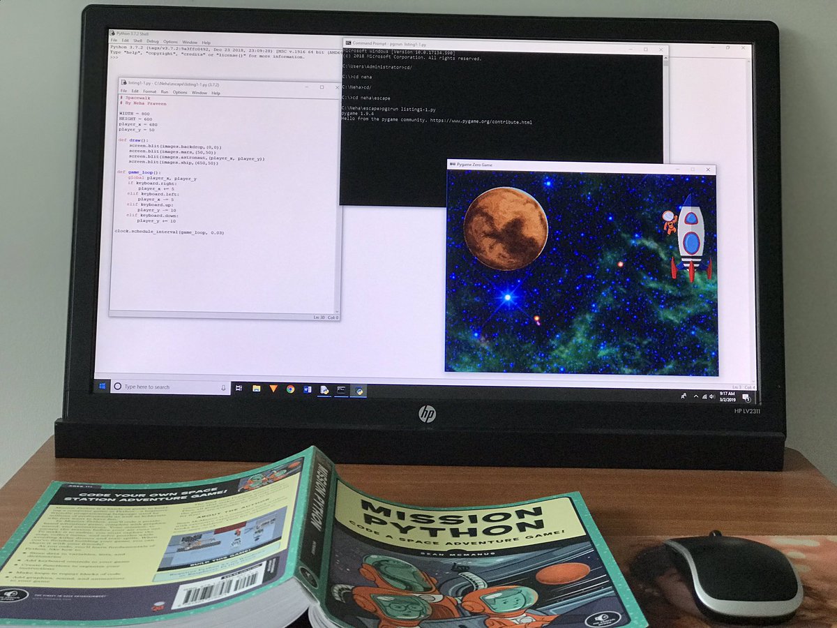 npstation2018's tweet image. Weekend morning #python learning with #dad. @nostarch @musicandwords #missionpython #npstation