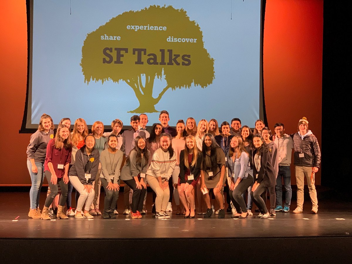 SFHSLancers's tweet photo. SF Talks is off to a great start! Come join us in the PAC until 2pm to support our phenomenal speakers! #SFTalks https://t.co/ciWyUO1pTI