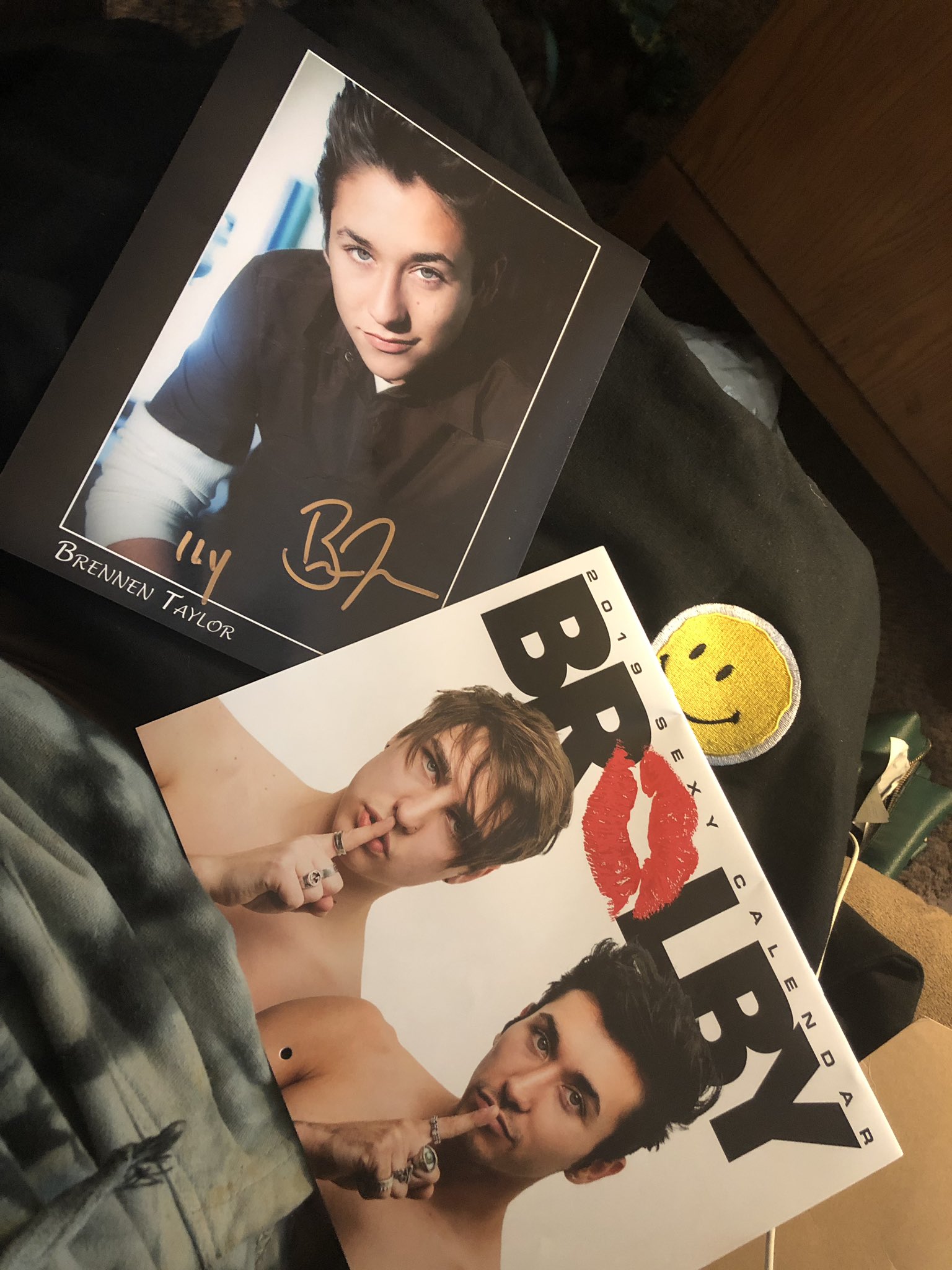 no on Twitter: "Got my hoodie and calendar in the same day 😍 shout out to  brennen for actually sending the headshot I'm keeping it forever babe 🥰  and if you didn't