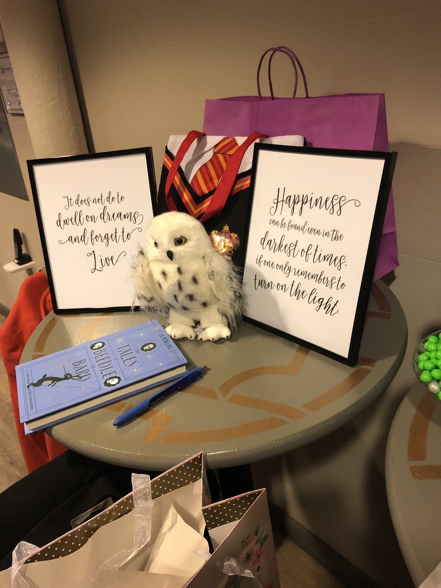 caitlingalatic's tweet photo. “What a beautiful place to be with friends.” - Dobby

My coworkers threw me a baby shower last night at the cat cafe and it was Harry Potter themed!! My heart is so full ❤️⚡️
#Worksomewhereyoulove #targetfam https://t.co/k8IoVpmgT4